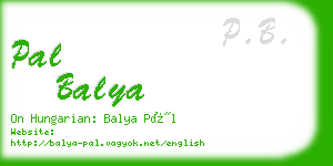 pal balya business card